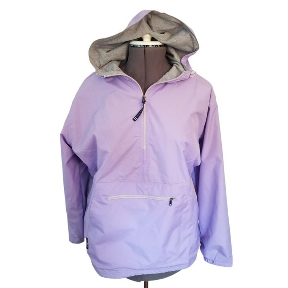 Charles River Apparel Rain Women’s Jacket purple Size‎ L pit to pit 24 in NWT - Picture 1 of 6